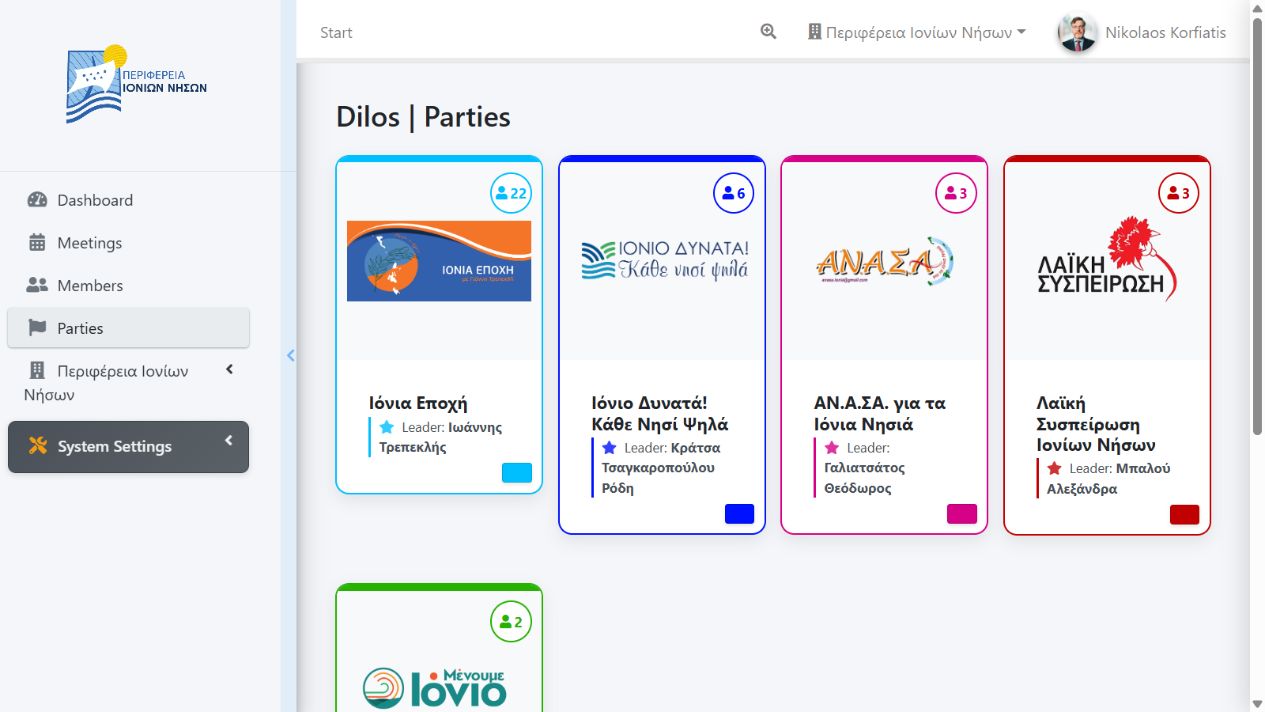DILOS parties directory